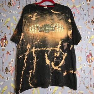 Black and yellow vintage harley